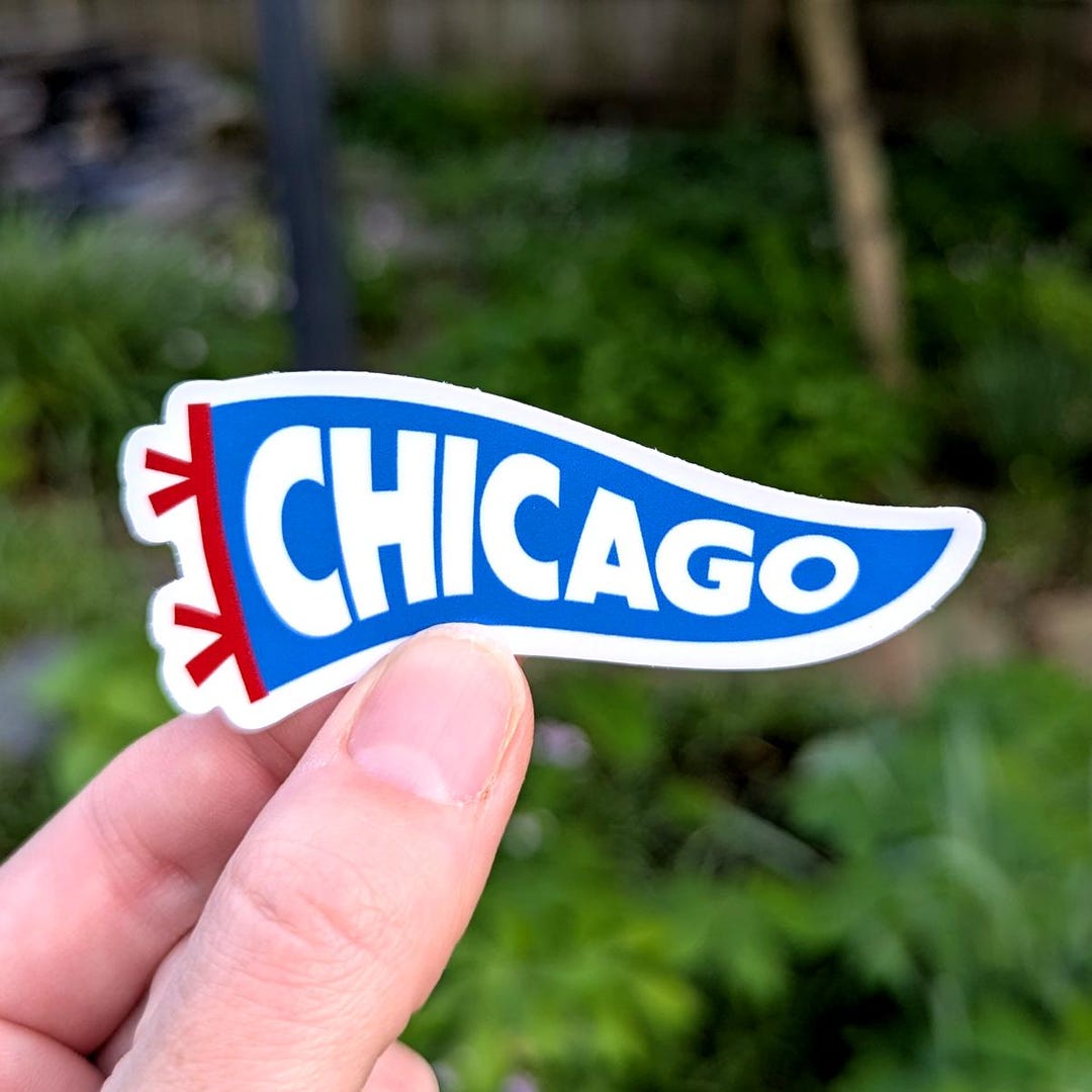 Chicago Pennant Vinyl Sticker: Windy City Pride Decal - Etsy