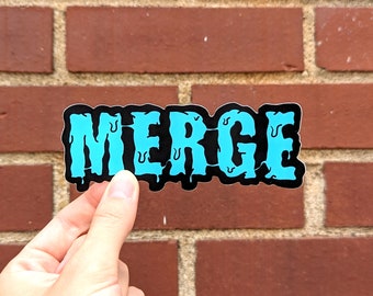 Merge Sticker: Software Engineer Gift, Waterproof Vinyl Decal