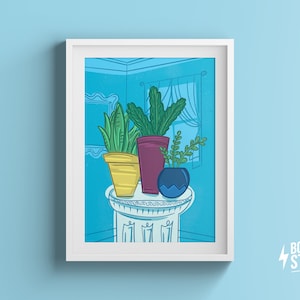Pflanzen Kunstdruck, abstrakte Pflanzendruck, Schlangenpflanzendruck, Pflanzendruck Wandkunst, botanische Wandkunst, Pflanzenposter, Zimmerpflanzenkunst