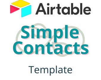 Contacts Company Email International Phone Number ID Rolodex Airtable Template Base Digital Download Database PDF Step-By-Step Instructions