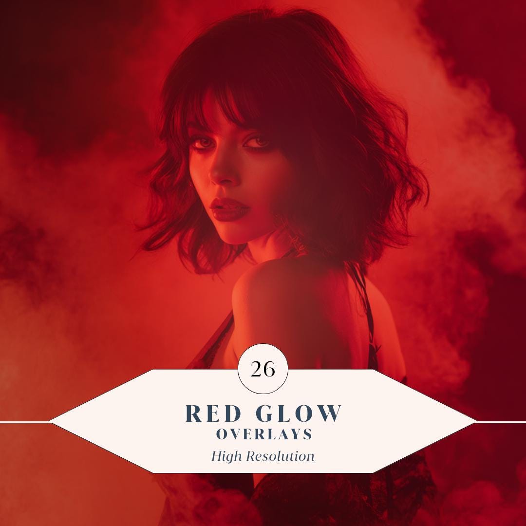 26 Red Glow Overlays – High-resolution Red Light Color Overlays for ...