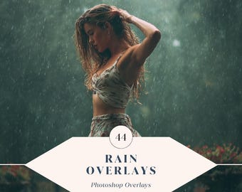 44 Rain Overlays – Realistic Rainfall & Storm Effects for Photoshop