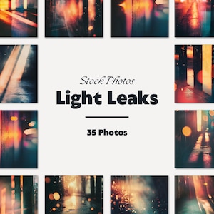 Könnte beinhalten: Eine Sammlung von 35 Stockfotos mit Lichteffekten. Die Fotos zeigen verschiedene Farben und Muster von Lichteffekten, darunter Rot, Orange, Gelb und Blau. Die Fotos eignen sich perfekt, um Ihren Fotos und Videos einen Vintage- oder Traum-Effekt zu verleihen.