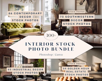 300+ Interior Stock Photo Bundle – High-Resolution Home Decor Images for Branding, Real Estate Marketing, Social Media, and Website Content