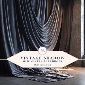 26 Vintage-Schattenhintergründe im Stil alter Meister – Drapierte Stoffhintergründe für die Fotografie, stimmungsvolle Studiohintergründe | Digitaler Download