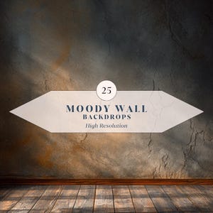 Può includere: Uno sfondo di parete suggestivo con una superficie strutturata, grigio scuro e marrone. L'immagine presenta un pavimento in legno e un cartello con la scritta "MOODY WALL BACKDROPS High Resolution".
