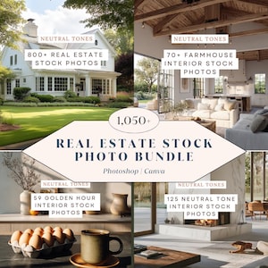 1,050+ Real Estate Stock Photo Bundle – High-Resolution Interior & Exterior Home Images for Branding, Social Media, and Marketing
