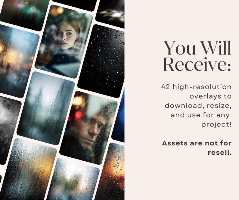 Resolution Overlay 42 Window Overlays – Realistic Rainy Glass, Water Droplets & Wet Window ...