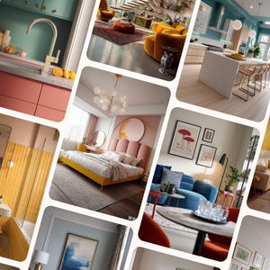 400+ Luxury Interior Stock Photo Bundle – Modern, Mid Century, Real Estate + French Villa Aesthetic Images | Canva & Photoshop image 3
