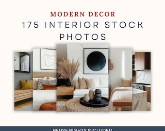 175 moderne interieurfoto's, lifestyle- en woondecoratieafbeeldingen in hoge resolutie voor branding, sociale media en websitecontent.