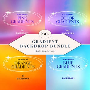 230+ Farbverlauf-Hintergrund-Bundle - hochauflösende Farbverlauf-Hintergründe für Branding, Social Media und die Erstellung von Inhalten