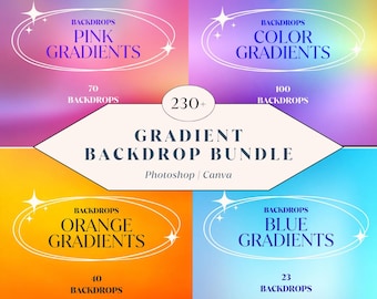 230+ Gradient Backdrop Bundle – High-Resolution Color Gradient Backgrounds for Branding, Social Media, and Content Creation