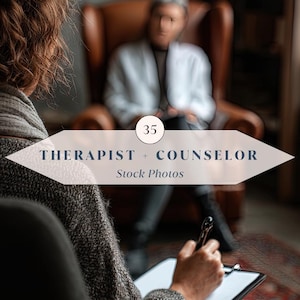 35 Therapist & Counselor Stock Photos – Mental Health, Therapy Sessions, Calm Interiors, Journaling, Minimalist Wellness Digital Download