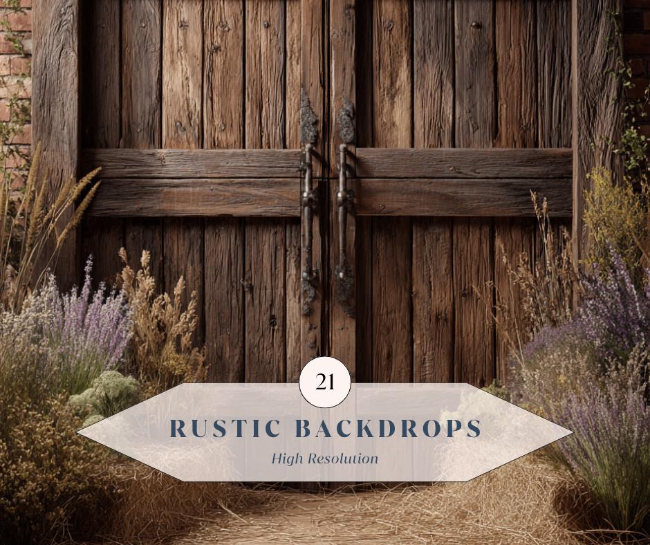 21 Rustic Backdrops – Weathered Wood Doors, Natural Florals & Warm ...
