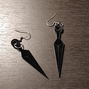 Kunai-Inspired Acrylic Earrings
