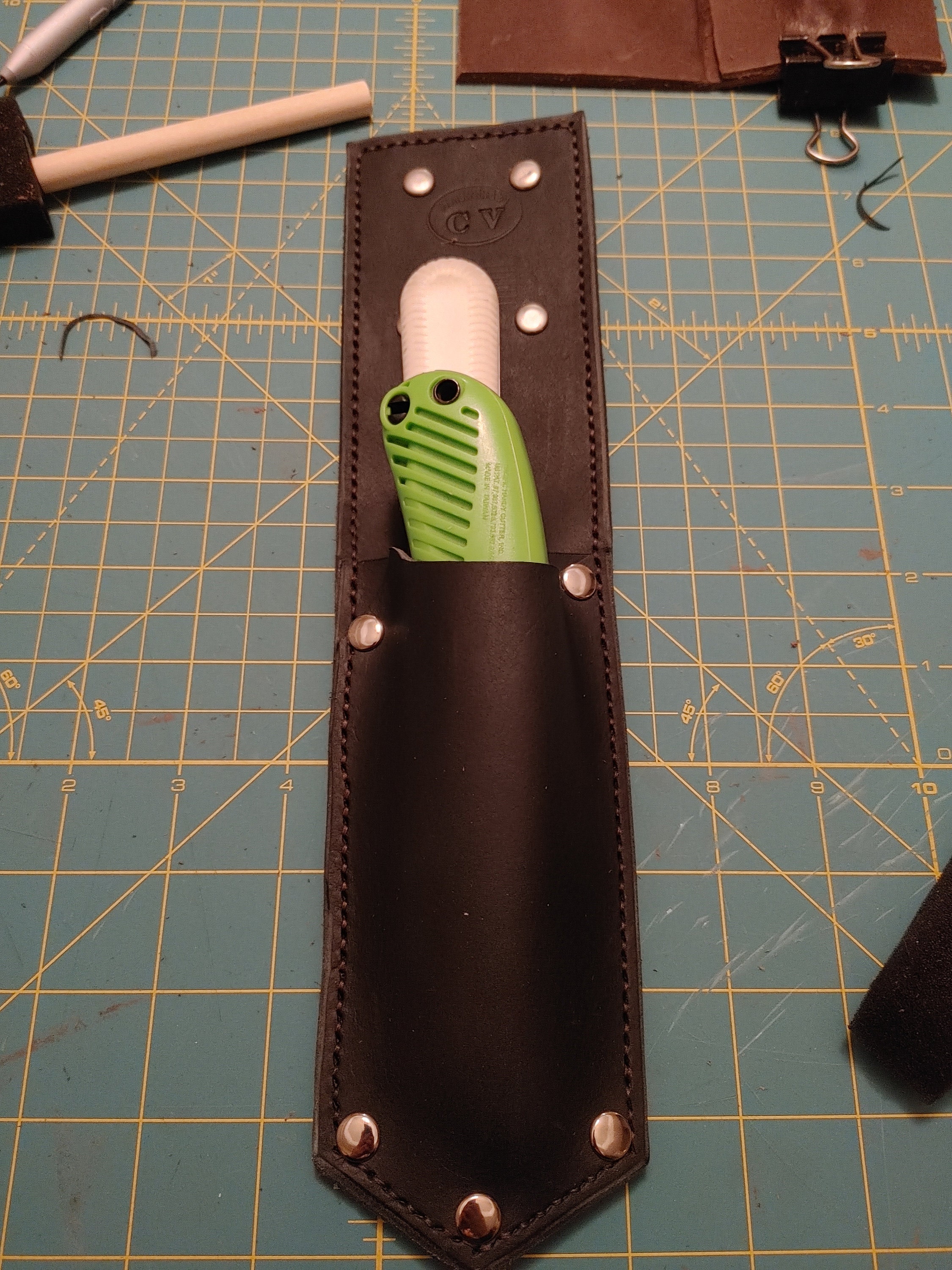 Leather Box Cutter Holder Retail/warehouse Holder Etsy