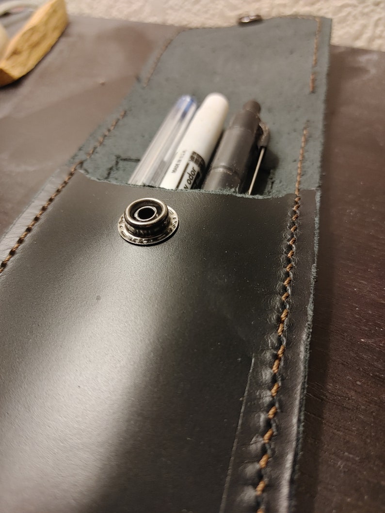 Leather Belt Holder for Pens Etsy