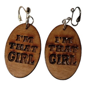 I am at that girl  WoodEarrings ,African Ethnic,Wood Earrings