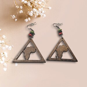 Africa Wood Earrings