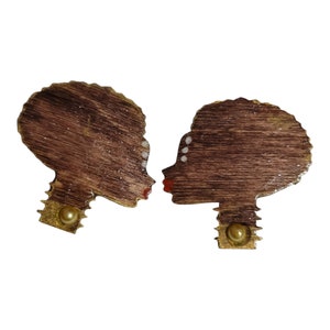 Ethnic Elegance: Afrocentric Studs for Every Occasion Africa Wooden Earrings,Post Earrings