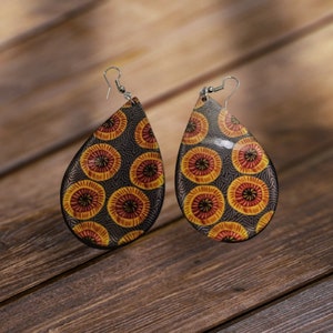 Afrocentric  earrings, African prints Black Girl Magic,Teardrop Earrings