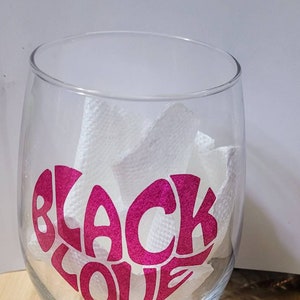Black love couple glasses, Gift set