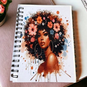 Afrocentric Handmade A6 Pocket Notebook,Black Girl Magic