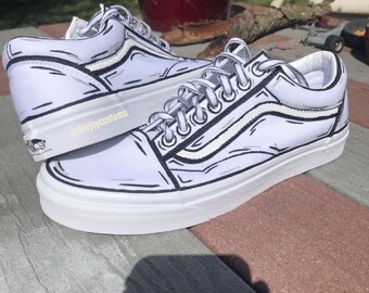 cartoon white vans