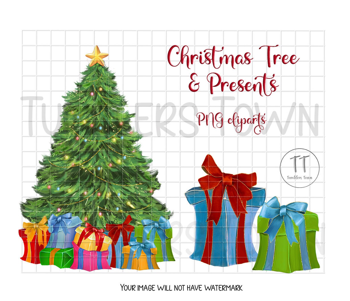 Christmas Tree Presents Png