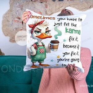 Sassy sarcastic Duck Girl Sublimation Design PNG – Funny Quote, Adult Humor Design, Digital Download image 4