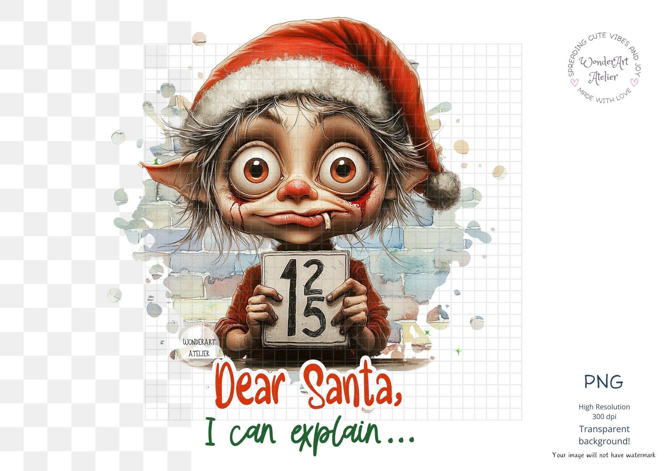 Christmas Sublimation Design PNG - Lieber Weihnachtsmann, ich kann lustiges Zitat, lustiges frech, Alkohol erklären. Digitaler Download.