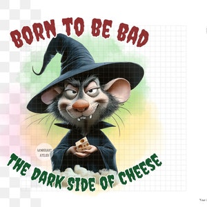 Rat Wizard Sublimation Design: Funny Halloween PNG (Digital Download)
