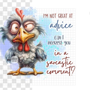 Sarcastic chicken Sublimation Design png - funny chicken - Humor, Funny coffee Mug,  Tumbler, T-shirt , Digital Download