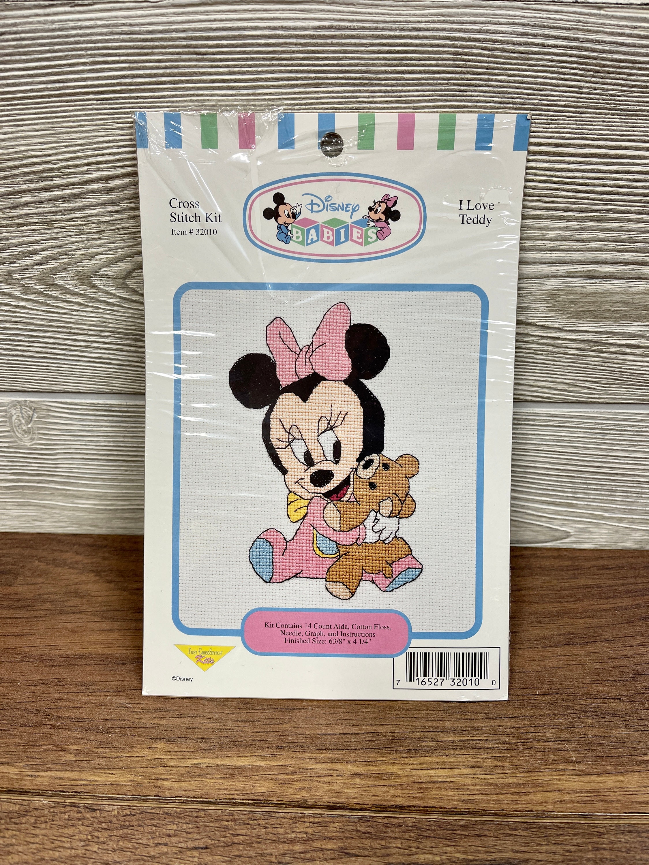 Disney Babies Cross Stitch Kit 310 I Love Teddy Baby Etsy