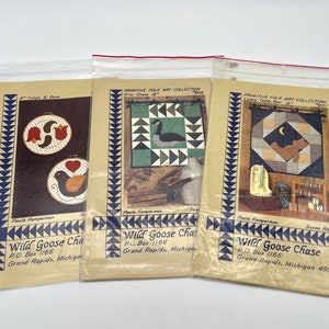 Vintage 1980s Wild Goose Chase Quilting Patterns - Your Choice - Lonely Teddy Bear - Gray Goose - Tulips & Dove