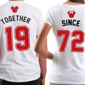 Together Since 1972 Couples Set Cut Files | Cricut | Silhouette Cameo | Svg | Digital Cut Files | PDF | Eps | DXF | PNG | Mickey & Minnie