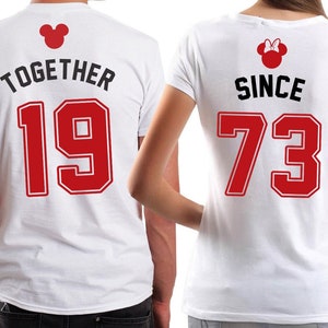 Together Since 1973 Couples Set Cut Files | Cricut | Silhouette Cameo | Svg | Digital Cut Files | PDF | Eps | DXF | PNG | Mickey & Minnie
