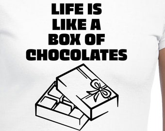 Life Is Like A Box Of Chocolates Cut Files | Cricut | Silhouette Cameo | Svg | Digital File | PDF | Eps | DXF | PNG | Gump Inspired