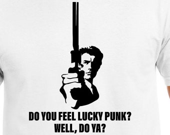 Fühlst du dich glücklich Punk? Dateien schneiden | Cricut | Silhouette Cameo | SVG-Schnittdateien | Digitale Dateien | PDF | Eps | DXF | PNG | Dirty Harry inspiriert