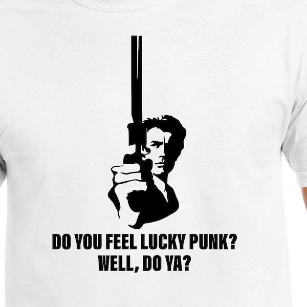 Do You Feel Lucky Punk? Cut Files | Cricut | Silhouette Cameo | Svg Cut Files | Digital Files | PDF | Eps | DXF | PNG | Dirty Harry