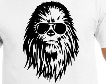 Cool Chewbacca Cut Files | Cricut | Silhouette Cameo | Svg Cut Files | Digital Files | PDF | Eps | DXF | PNG | Star Wars