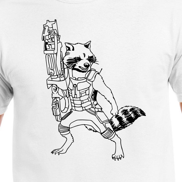 Rocket Raccoon Cut Files | Cricut | Silhouette Cameo | Svg Cut Files | Digital Files | PDF | Eps | DXF | PNG | Guardians Of The Galaxy