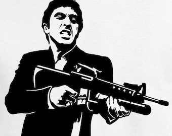 Arquivos de corte digital Scarface | Cricut | Silhouette Cameo | Arquivos de corte SVG | Arquivos digitais | PDF | Eps | DXF | PNG | Scarface
