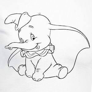Dumbo Cut Files | Cricut | Silhouette Cameo | Svg Cut Files | Digital Files | PDF | Eps | DXF | PNG | Elephant