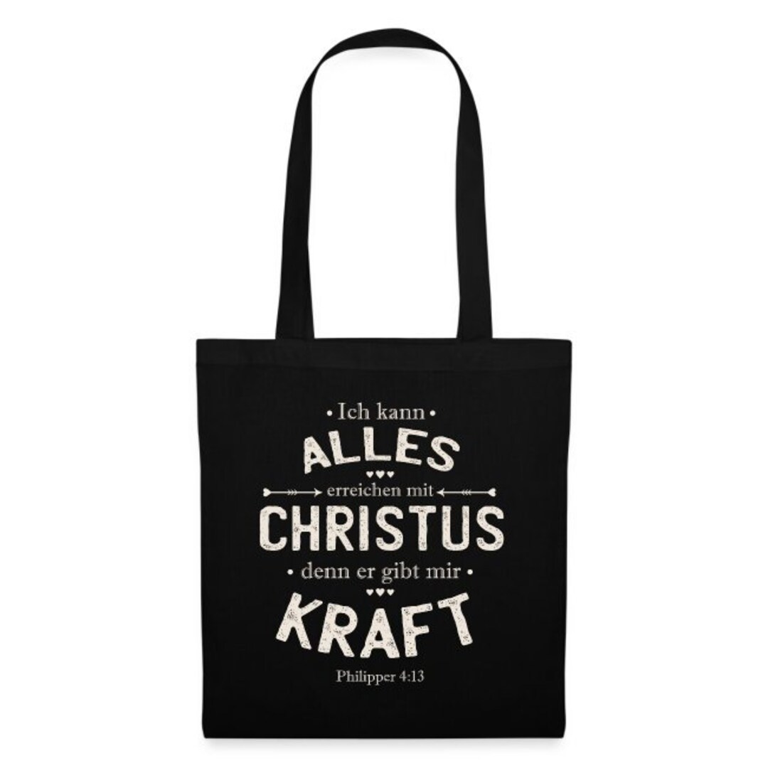 Christus Spruch Kraft Jesus Spruch Geschenk Stoffbeutel Etsy