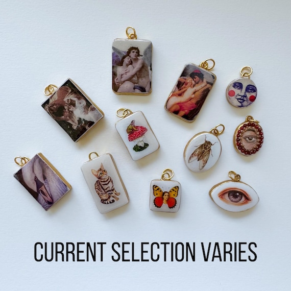 One of a Kind Handmade Clay Charm, Unique Jewelry Supply, Random Single Charm, DIY Necklace or Bracelet Pendant