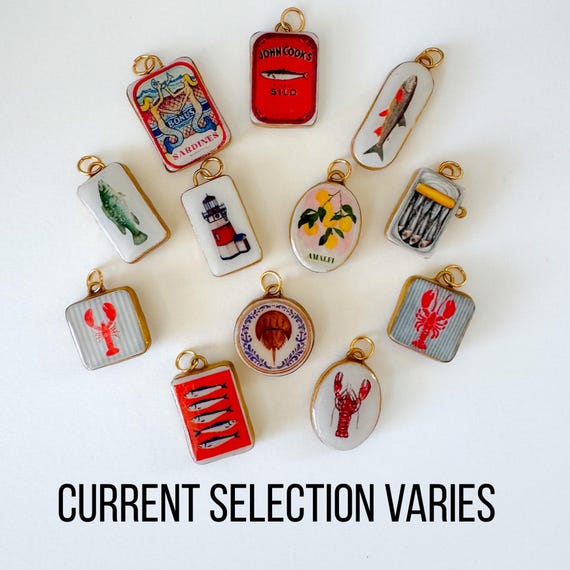 Coastal Charm Collection.One of a Kind Handmade Clay Charm.