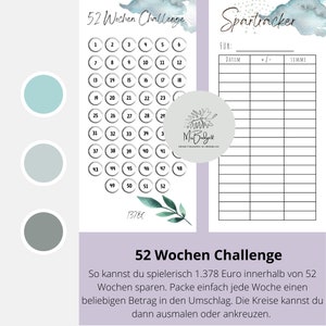 52 Wochen Challenge | Sparchallenge | Umschlagmethode | Budget Planner