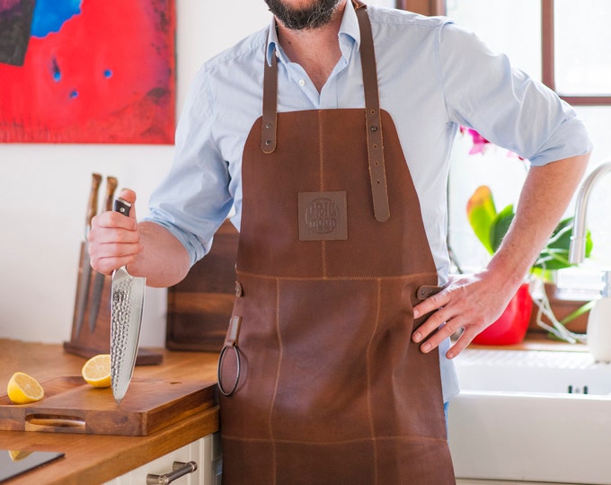 Whisky || Leather chef apron