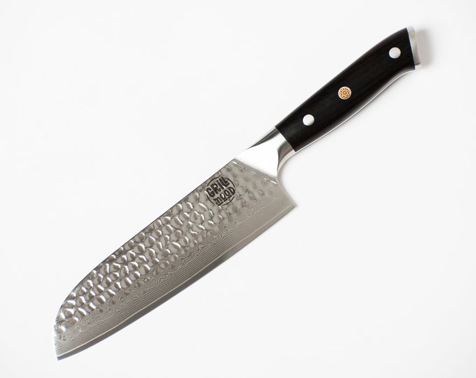 Neptunite | Damascus Santoku Knife 18 cm